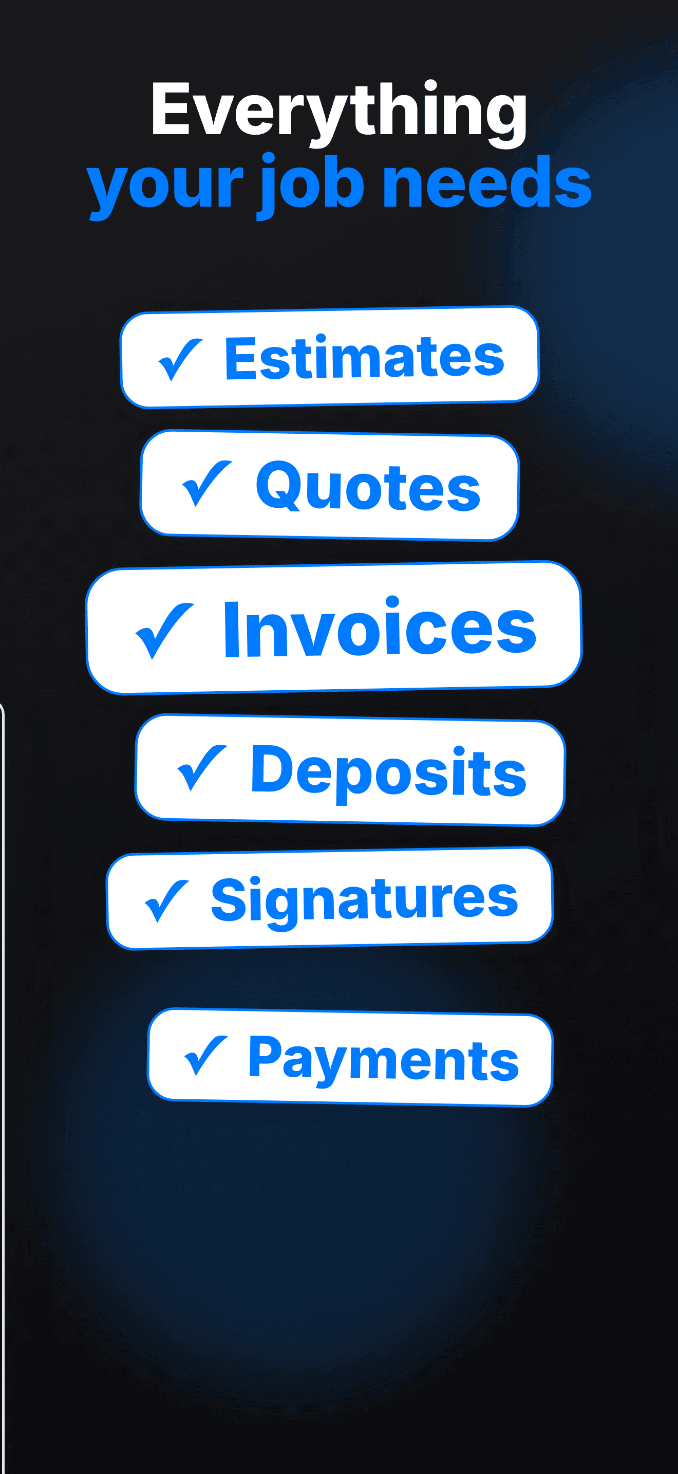 Line items with quantity, unit, and unit cost