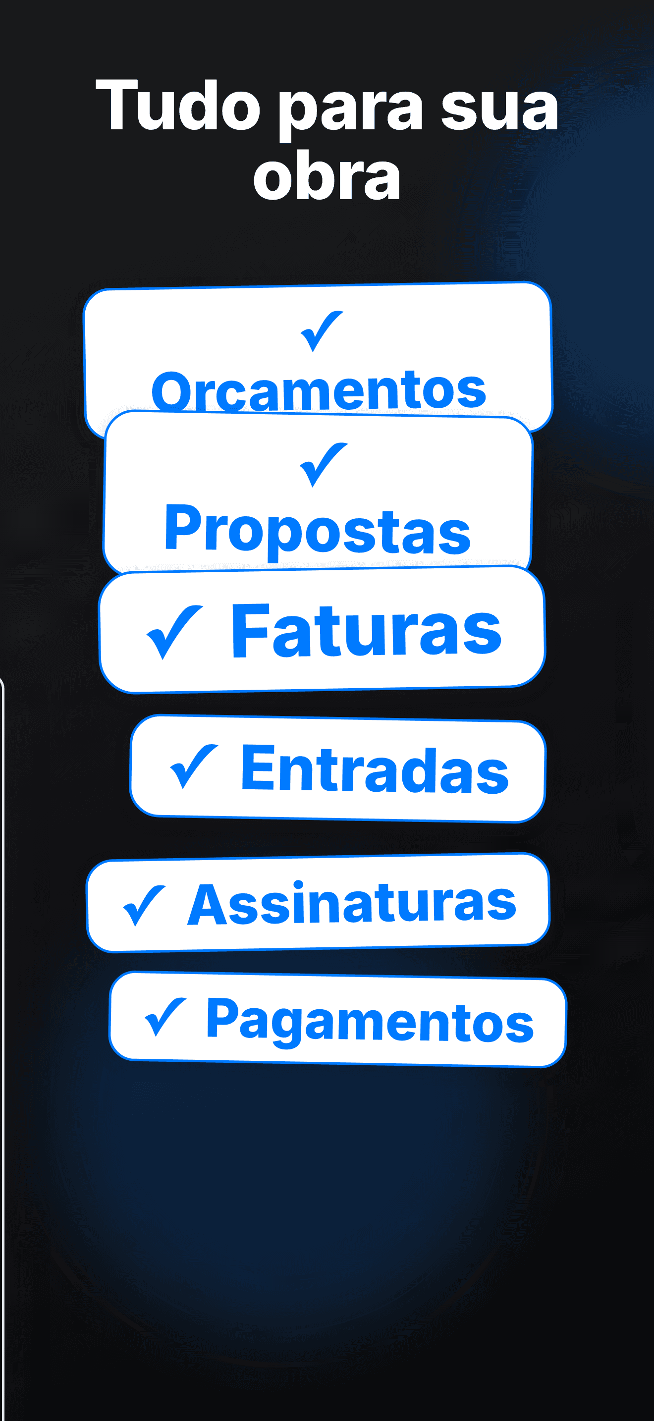 Itens com quantidade, unidade e custo unitário